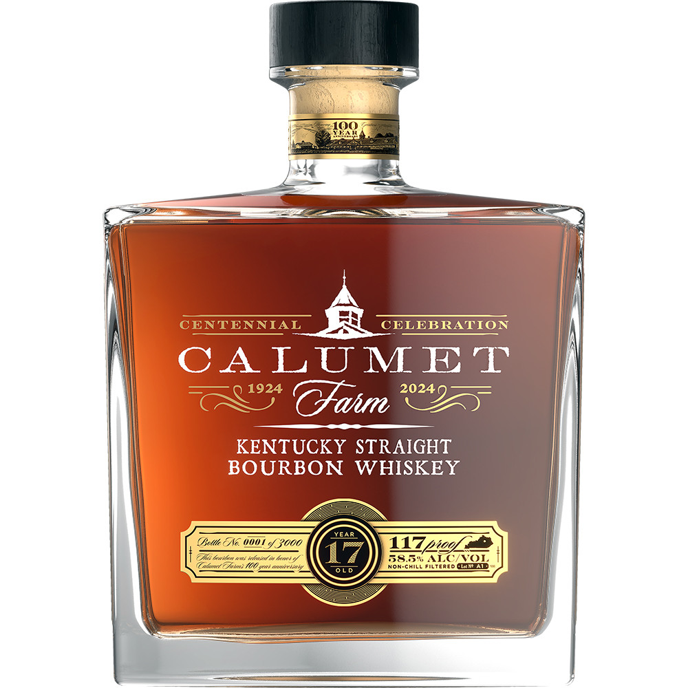 Calumet Farm 17 Year Old Glass Decanter Centennial Release Bourbon